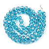 Electroplate Transparent Glass Beads Strands EGLA-N002-34C-C13-2