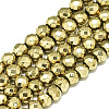 Electroplate Non-magnetic Synthetic Hematite Beads Strands G-S352-44B-01-1