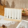 Bamboo Slant Back Necklace Organizer Display Stands NDIS-WH20004-01A-7