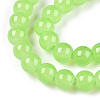 Baking Paint Imitation Jade Glass Round Bead Strands DGLA-Q021-6mm-09-3