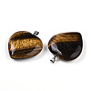 Natural Tiger Eye Pendants G-S364-006D-2
