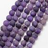 Natural Druzy Geode Agate Bead Strands G-K166-09-8mm-07-1