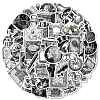 50Pcs Vintage Items Themes Paper Sticker STIC-C012-19-1