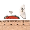 Printed 304 Stainless Steel Stud Earrings EJEW-Z171-02P-5