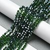 Transparent Electroplate Glass Beads Strands GLAA-F029-2mm-C25-4