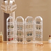 Acrylic Earring Display Folding Screen Stands with 4 Folding Panels PAAG-PW0011-03A-2