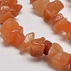 Chip Natural Red Aventurine Beads Strands G-N0134-10B-2