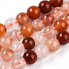 Natural Red Hematoid Quartz Beads Strands G-T140-4mm-01-2