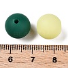 Rubberized Style Imitated Silicone Acrylic Beads MACR-T048-01B-09-3