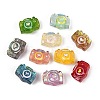 UV Plating Transparent Resin Enamel Beads RESI-L047-22-1