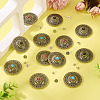 12 Sets 3 Colors Flat Round Alloy Snap Buttons FIND-TA0008-15-5