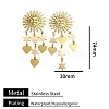 304 Stainless Steel Chandelier Earrings for Women WG43ED1-01-2