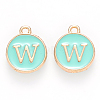 Golden Plated Alloy Enamel Charms X-ENAM-S118-05W-1