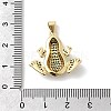 Brass Micro Pave Cubic Zirconia Pendants KK-H529-55C-G-3