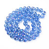 Electroplate Transparent Glass Beads Strands EGLA-N002-34B-C05-2