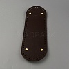 Oval PU Leather Knitting Crochet Bags Nail Bottom Shaper Pad PURS-WH0001-64C-1