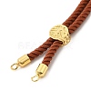 Twisted Nylon Cord Silder Bracelets DIY-B066-03G-01-2