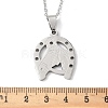 201 Stainless Steel Horse Pendant Necklaces LS-NJEW-H065-23P-3