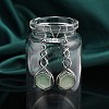 Hexagon Natural Green Aventurine Dangle Earrings EJEW-K298-01P-03-3