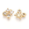 Brass Micro Pave Cubic Zirconia Charms KK-N261-94B-G-2