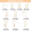 GOMAKERER 40Pcs 10 Styles Brass Earring Hooks DIY-GO0001-18-2