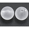 Transparent Frosted Acrylic Beads X-PL723-1