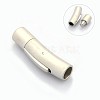Tarnish Resistant Column 304 Stainless Steel Matte Bayonet Necklace Clasps STAS-I013-5mm-A-2