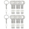 10Pcs Iron Split Key Rings IFIN-YW0003-37P-1