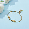 PVD Vacuum Plating 304 Stainless Steel Slider Bracelet/Bolo Bracelet Making MAK-CJ0001-02-7