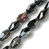 Transparent Electroplate Glass Beads Strands GLAA-K064-03B-HP01-1