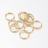 Eco-Friendly PVD Vacuum Plating & Long-Lasting Plated Brass Open Jump Rings X-KK-E663-10mm-G-1