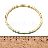 304 Stainless Steel Enamel Hinged Cuff Bangles for Women SA-CBAC920-15G-01-7