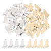 40Pcs 2 Colors 304 Stainless Steel Pendants STAS-UN0028-47-1