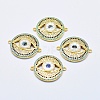 Eco-Friendly Brass Micro Pave Cubic Zirconia Links RB-I078-26-NR-2