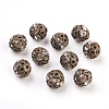 Brass Rhinestone Beads RB-A011-8mm-01AB-NF-1