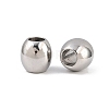 Tarnish Resistant 304 Stainless Steel European Beads STAS-E034-4-4
