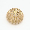 Multi-Petal Brass Hollow Bead Caps KK-O077-01-1