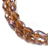 Transparent Electroplate Glass Beads Strands EGLA-N013-T10mm-B16-3