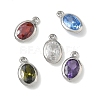 Brass Pave Cubic Zirconia Charms KK-CBA74BF-02P-1