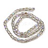 Electroplate Transparent Glass Beads Strands GLAA-C029-02A-06-2