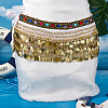Golden Alloy Three Layers Flat Round Waist Belt AJEW-WH20002-09B-4