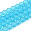 Baking Paint Transparent Glass Beads Strands X-GLAA-S031-12mm-37-1