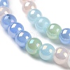 Transperant Electroplate Glass Beads Strands X-GLAA-P056-4mm-B02-3
