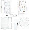 9-Tier Rectangle Transparent Acrylic Earring Display Organizer Stands EDIS-WH0031-08-4