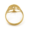 Ion Plating(IP) Tree of Life 201 Stainless Steel Finger Rings RJEW-G278-40G-3