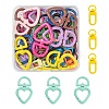 40Pcs 2 Style Spray Painted Eco-Friendly Alloy Swivel Snap Hooks Clasps FIND-LS0001-50-2