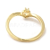 Brass Micro Pave Cubic Zirconia Rings for Women RJEW-E295-03G-3