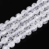 Transparent Crackle Glass Beads Strands GLAA-N053-10mm-11-1
