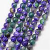 Natural Fire Crackle Agate Bead Strands G-K166-06F-6mm-11-1