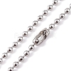 Non-Tarnish 304 Stainless Steel Ball Chain Necklaces for Women NJEW-G135-01E-P-2